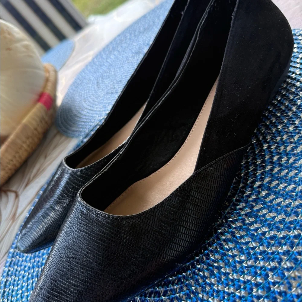 Michael by Michael Shannon Women’s Shoes Alara Black Suede Flats Size 10 M - Picture 7 of 8